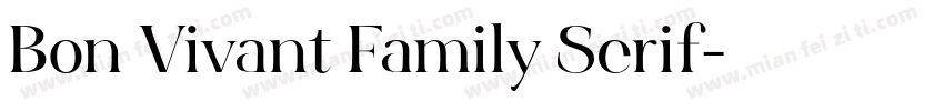 Bon Vivant Family Serif字体转换